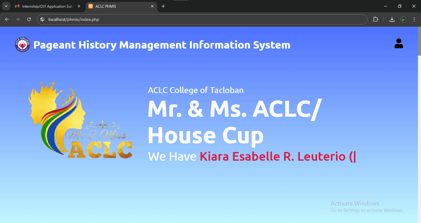 Pageant History Management System-image